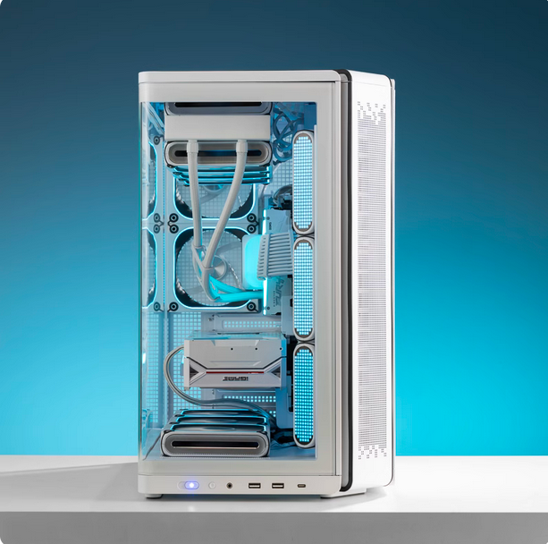 爱国者星璨辰左右分仓海景房机箱游戏电脑台式主机箱兼容汉堡排